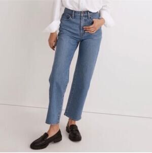 Madewell Jeans Womens 32 Blue Perfect Vintage Wide Leg Crop Knoxville Wash Denim